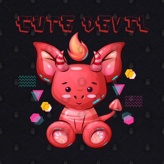 Cute Devil Animals Design by JeffDesign